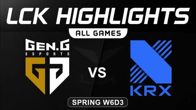 Gen.G and KRX Meet in LCK Week 6