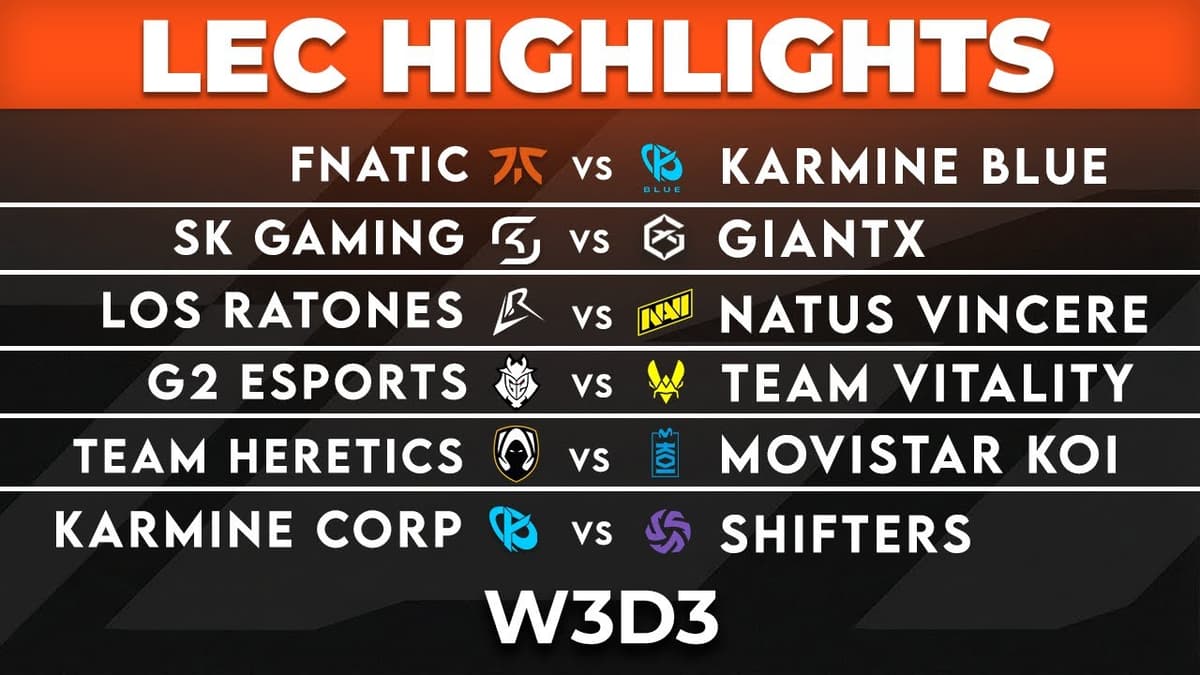 LEC Week 3 Clash: Old Rivals Face Off in High-Stakes Matchup
