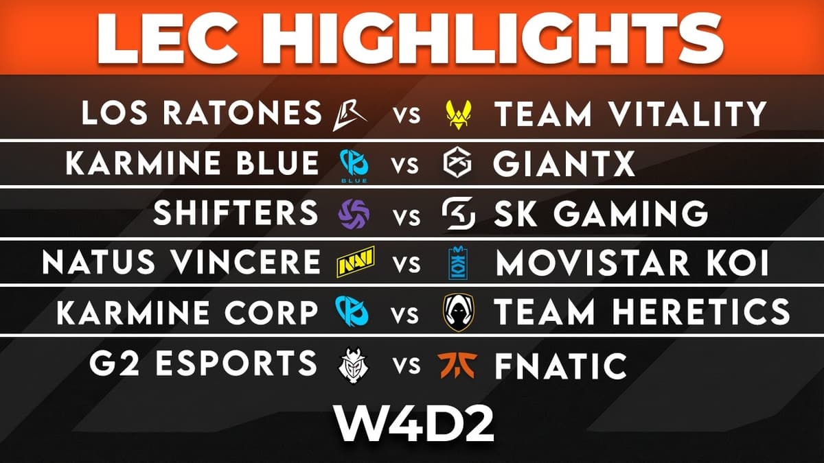 LEC Showdown: Thrilling Highlights from Week 4, Day 2